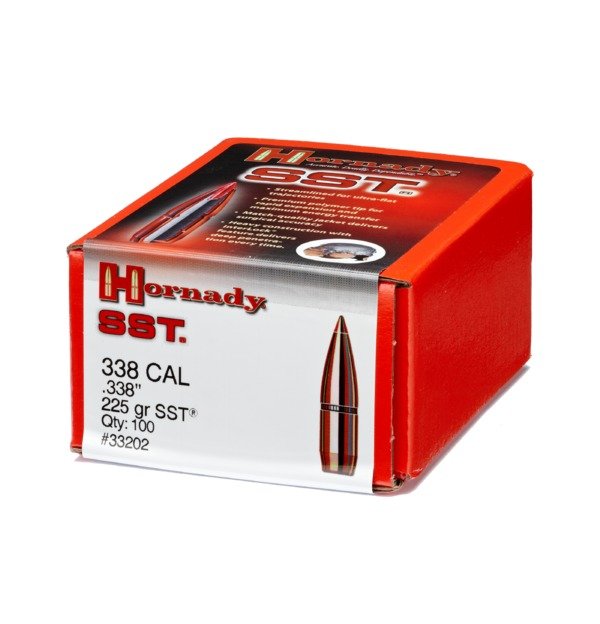 Projétil Hornady SST .338 — 225 gr — Caixa com 100