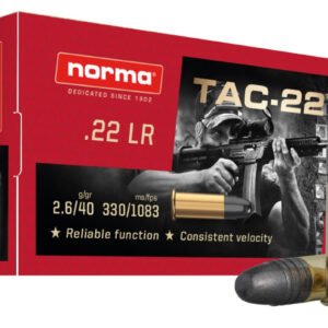 Munição Norma TAC-22 .22 LR 40 gr — Caixa com 50